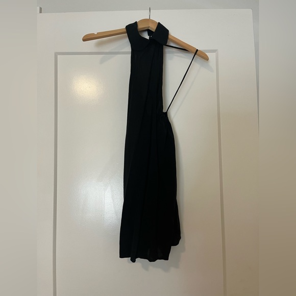 OG American Apparel Collared Black Halter Mini Dress – XS | Backless Fit - Picture 3 of 3